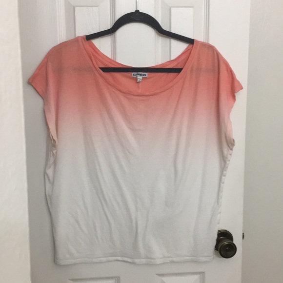 Express Tops - ⚡️3for$20⚡️Express Ombré pink and white tee size L